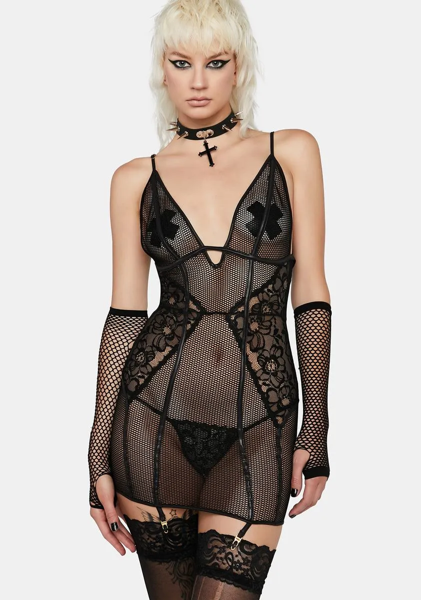 Strike A Chord Lingerie Set sold by Dolls Kill