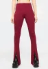 Burgundy Changing Lives Front Slit Leggings sold by Dolls Kill