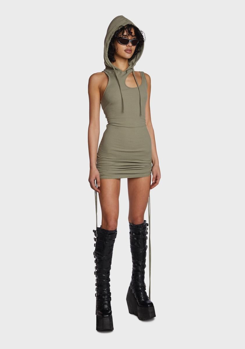 Echo Hooded Mini Dress sold by Dolls Kill product image thumbnail 5