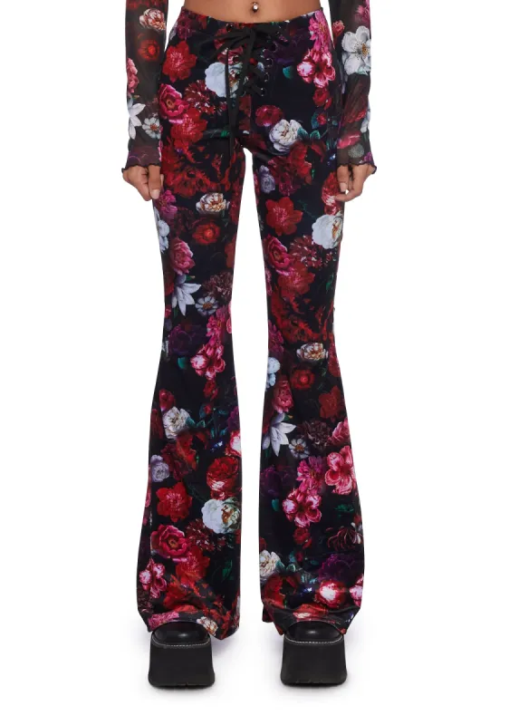 Creative Visions Velvet Flares sold by Dolls Kill