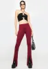 Burgundy Changing Lives Front Slit Leggings sold by Dolls Kill