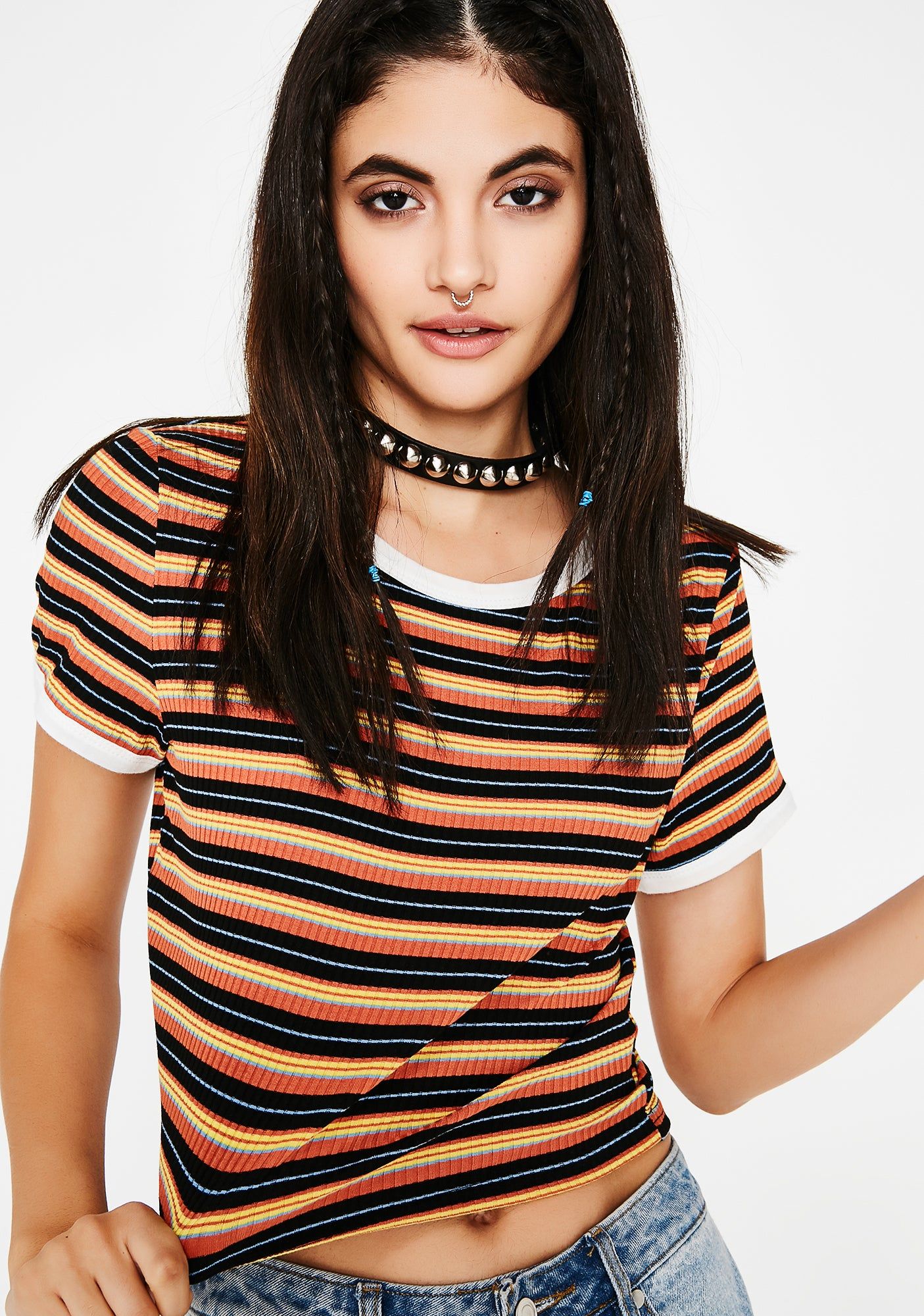 Sunny Side Striped Tee sold by Dolls Kill product image thumbnail 2