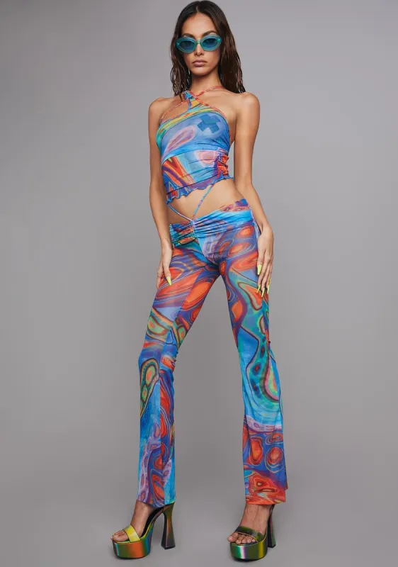 Trippy Charmer Mesh Pants Set sold by Dolls Kill