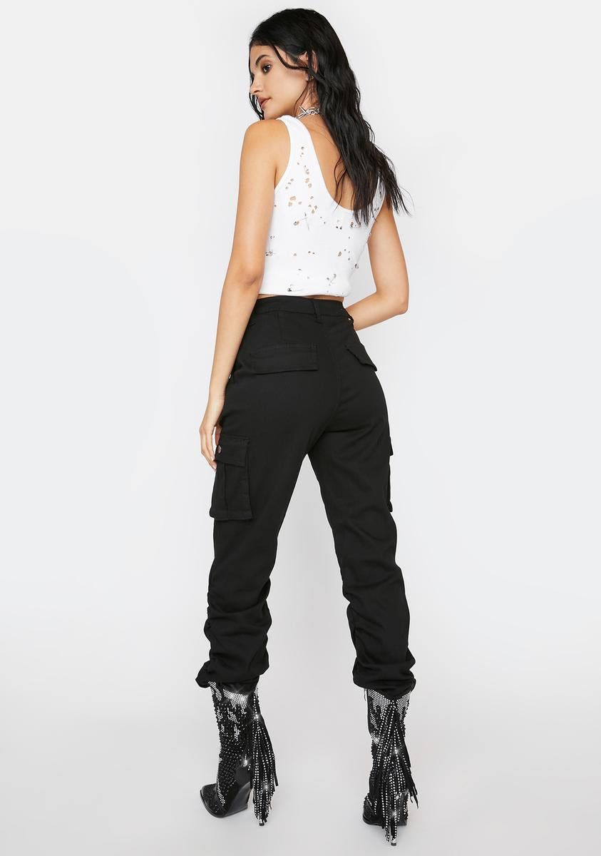 Lunar She’s So Unusual Cargo Joggers sold by Dolls Kill product image thumbnail 4