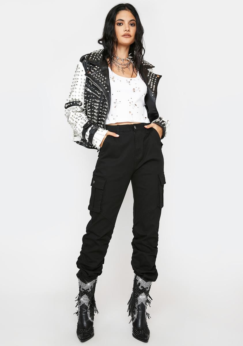 Lunar She’s So Unusual Cargo Joggers sold by Dolls Kill product image thumbnail 3