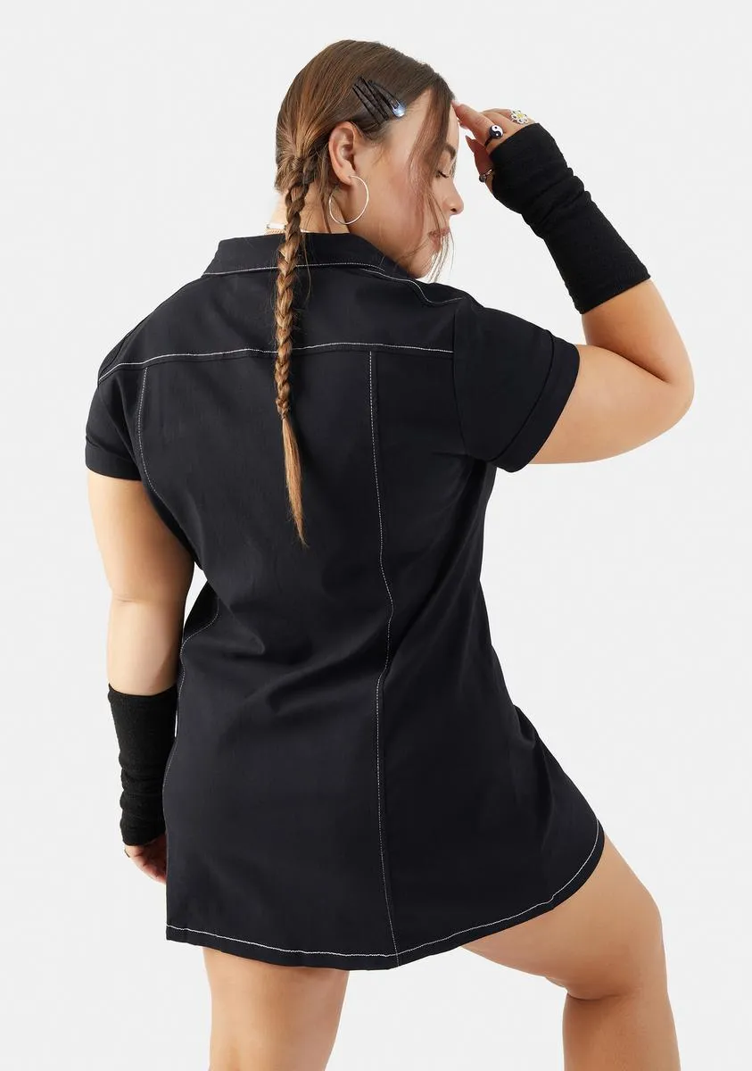 Plus Made My Mark Embroidered Shirt Dress sold by Dolls Kill product image thumbnail 4