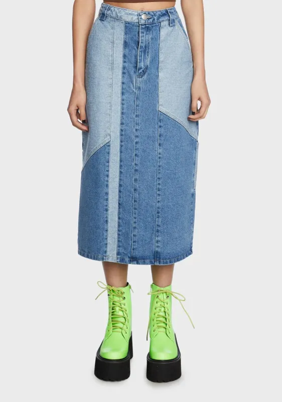 Ellie Midi Skirt sold by Dolls Kill