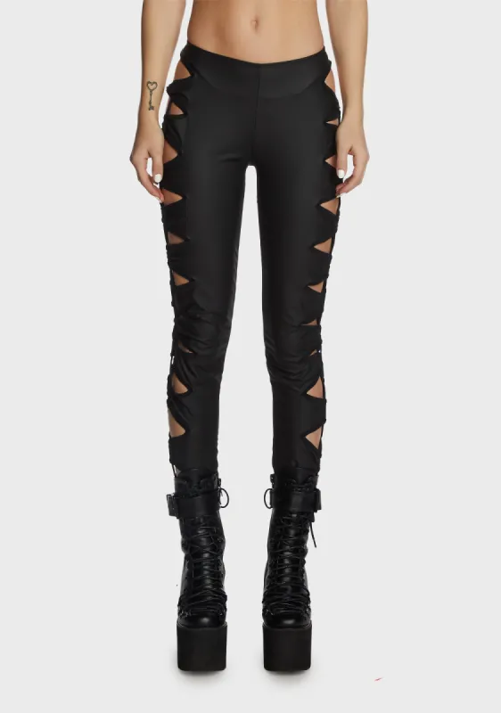 Took The Night Lace-Up Pants sold by Dolls Kill