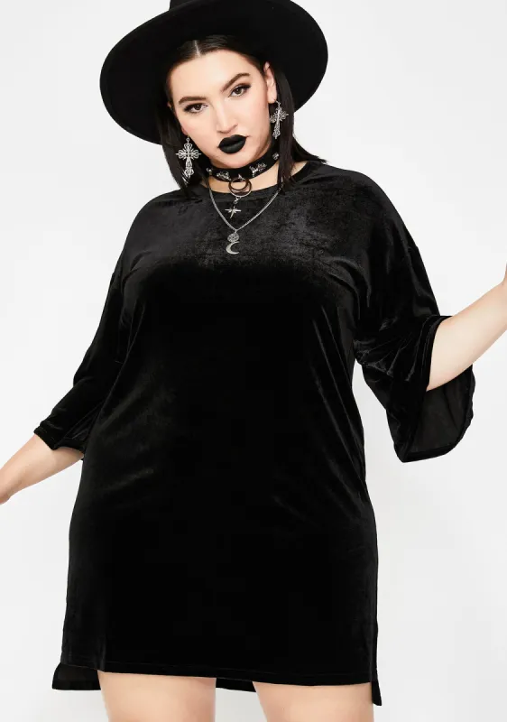 Cryptic Veil Velvet Dress sold by Dolls Kill