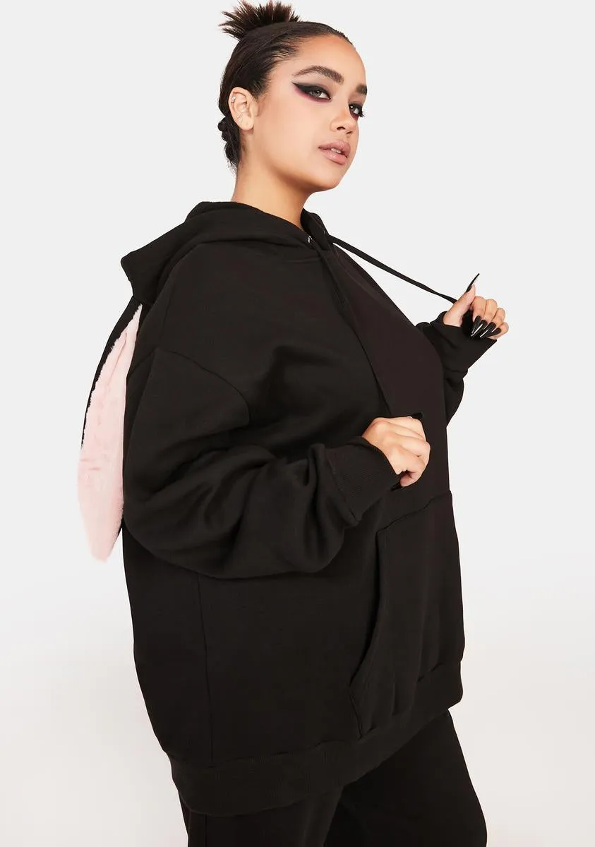 Plus Sick Joke Bunny Ears Hoodie sold by Dolls Kill product image thumbnail 2