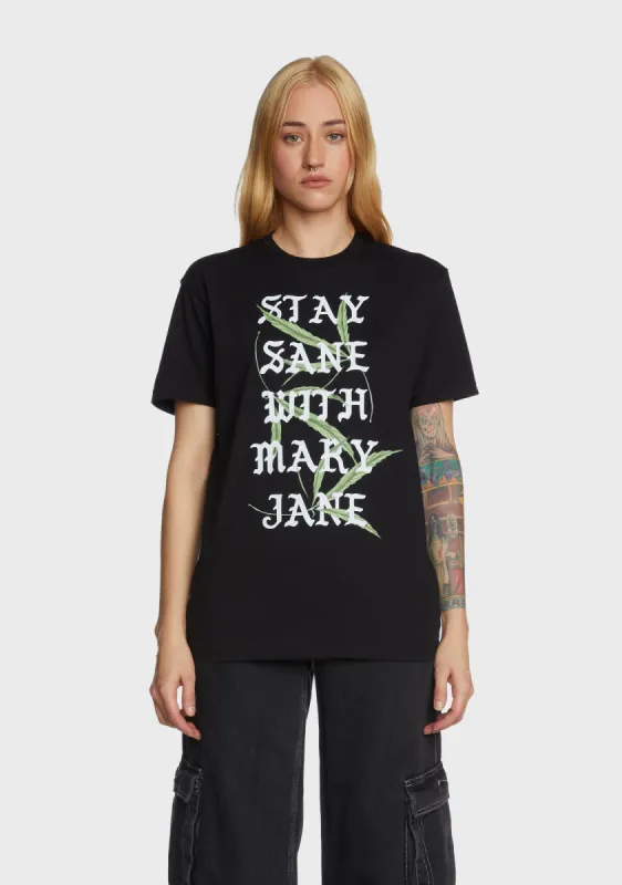Stay Sane Graphic Tee sold by Dolls Kill