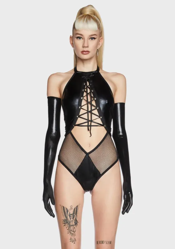 Rock With You Lace Up Bodysuit sold by Dolls Kill