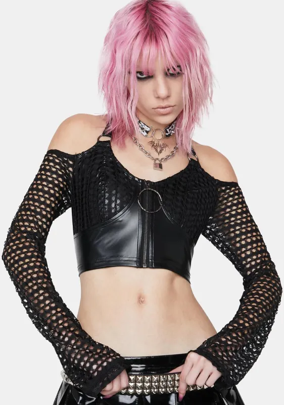 Gothic Sexy Crop Top sold by Dolls Kill