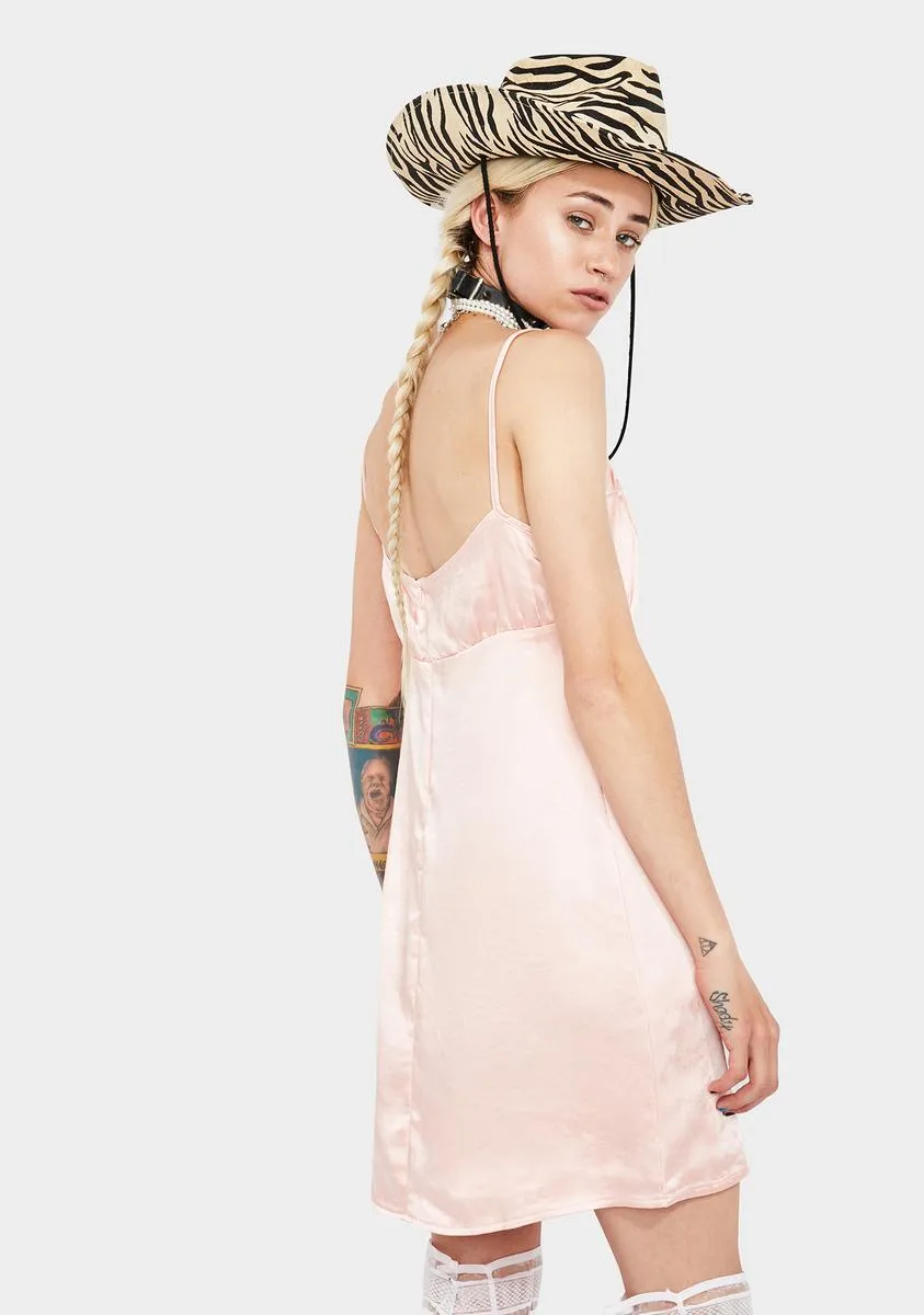 Satin Peach Dahlia Mini Dress sold by Dolls Kill product image thumbnail 4