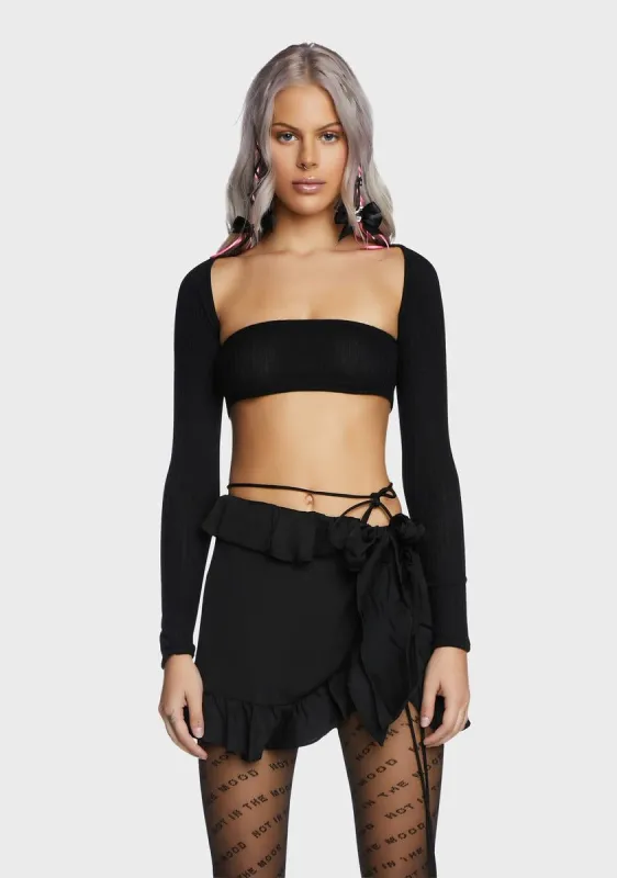 Carnival Meet Cute Micro Long Sleeve Top sold by Dolls Kill