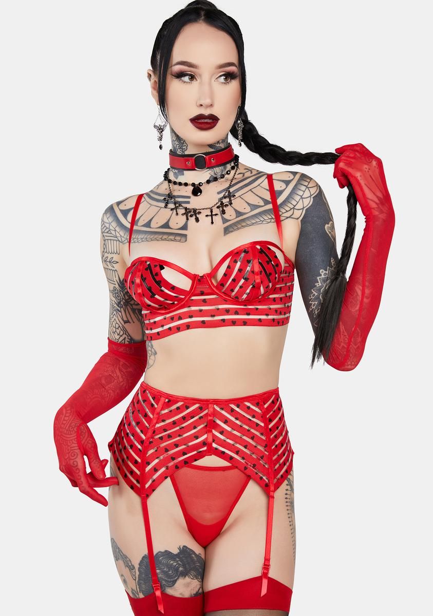 Pillow Talk Mesh Lingerie Set sold by Dolls Kill