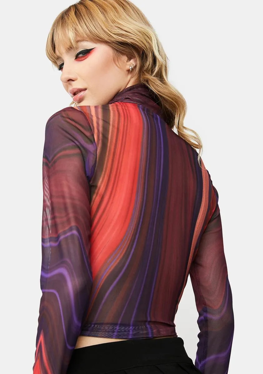 Zadie Mock Neck Crop Top sold by Dolls Kill product image thumbnail 4