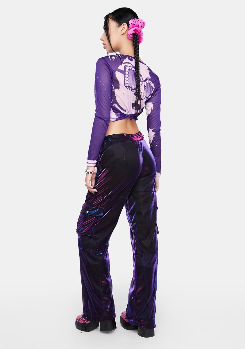 Lights So Bright Cargo Pants sold by Dolls Kill product image thumbnail 4