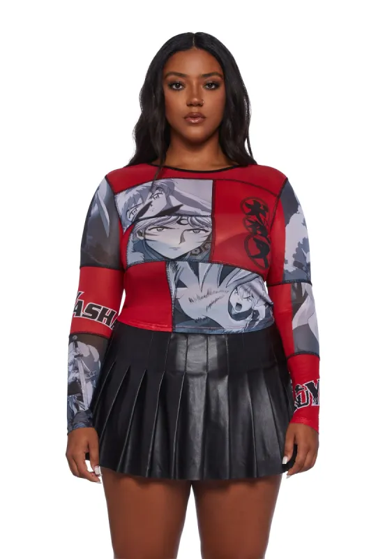 Plus Make You Pay Mesh Top sold by Dolls Kill