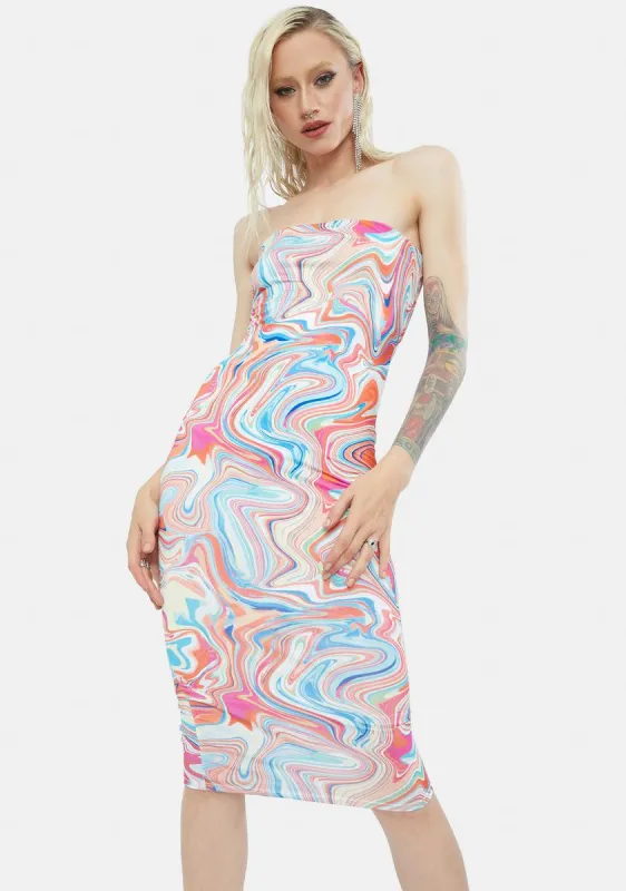 Candy Eyes On The Prize Midi Tube Dress sold by Dolls Kill