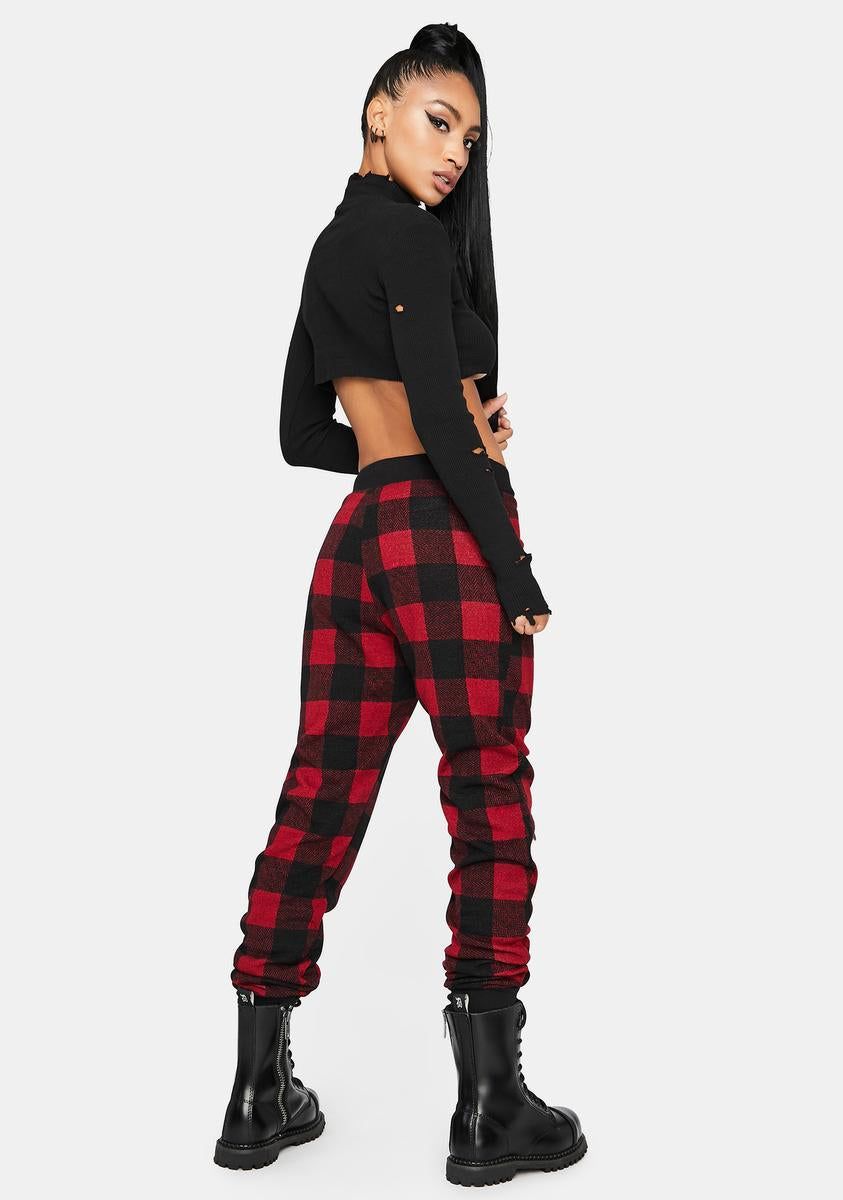 Plaid To Meet You Lounge Pants sold by Dolls Kill product image thumbnail 4