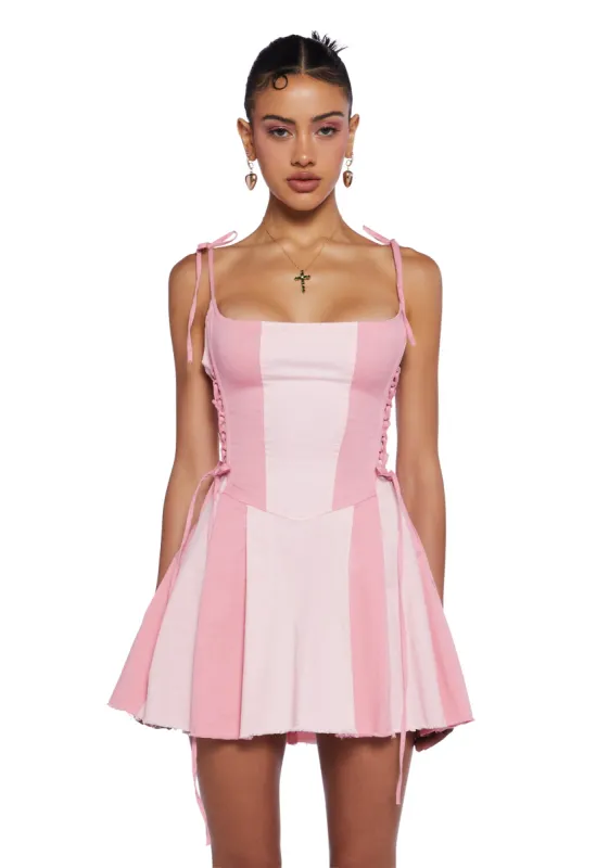 Lady’s Dilemma Mini Dress - Pink sold by Dolls Kill