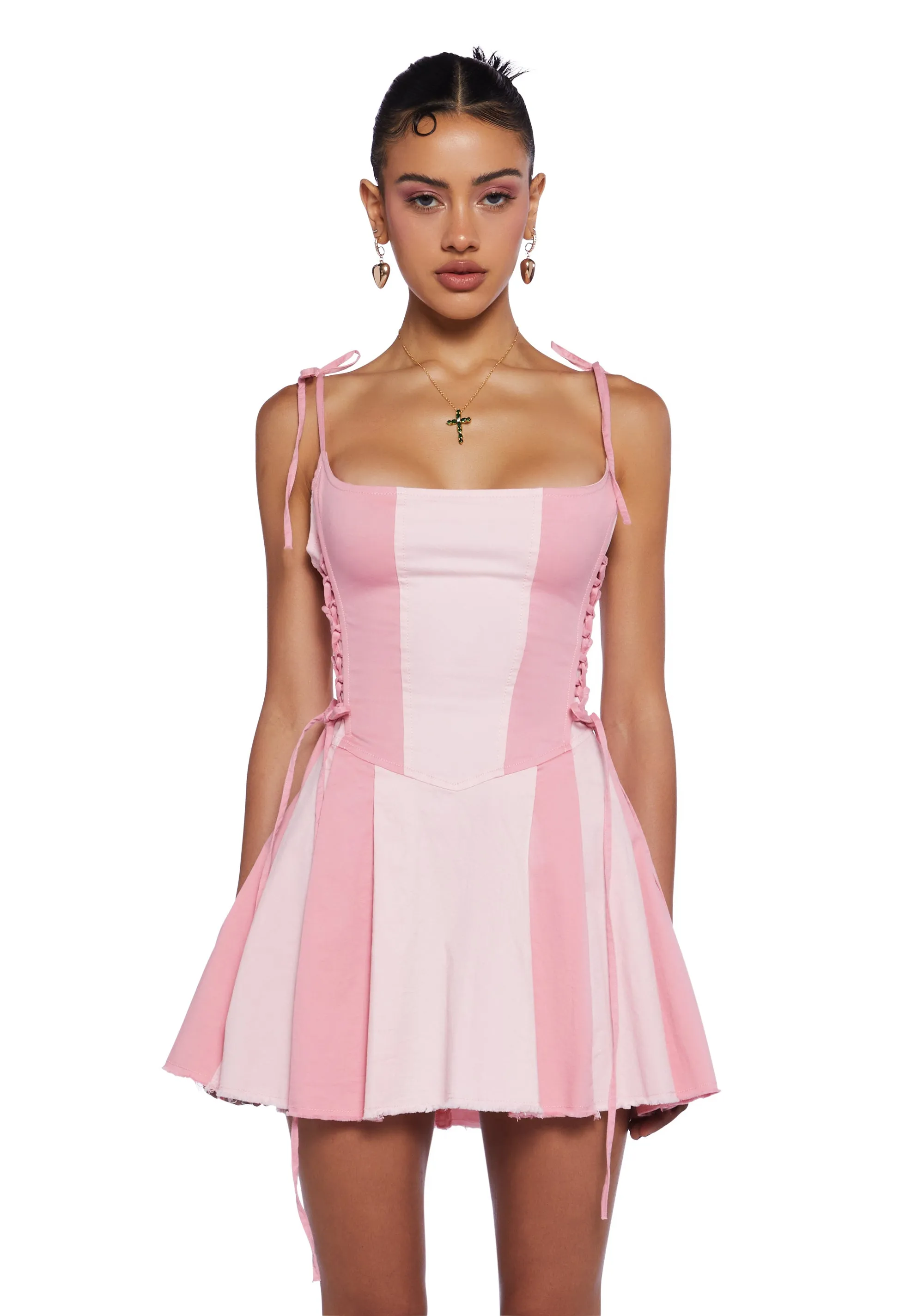 Lady’s Dilemma Mini Dress - Pink sold by Dolls Kill