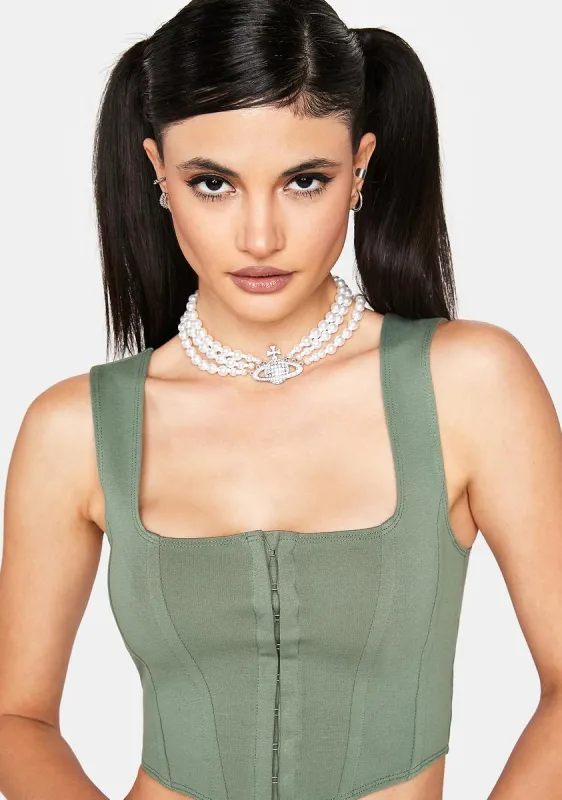 Cash Crave It Corset Top sold by Dolls Kill