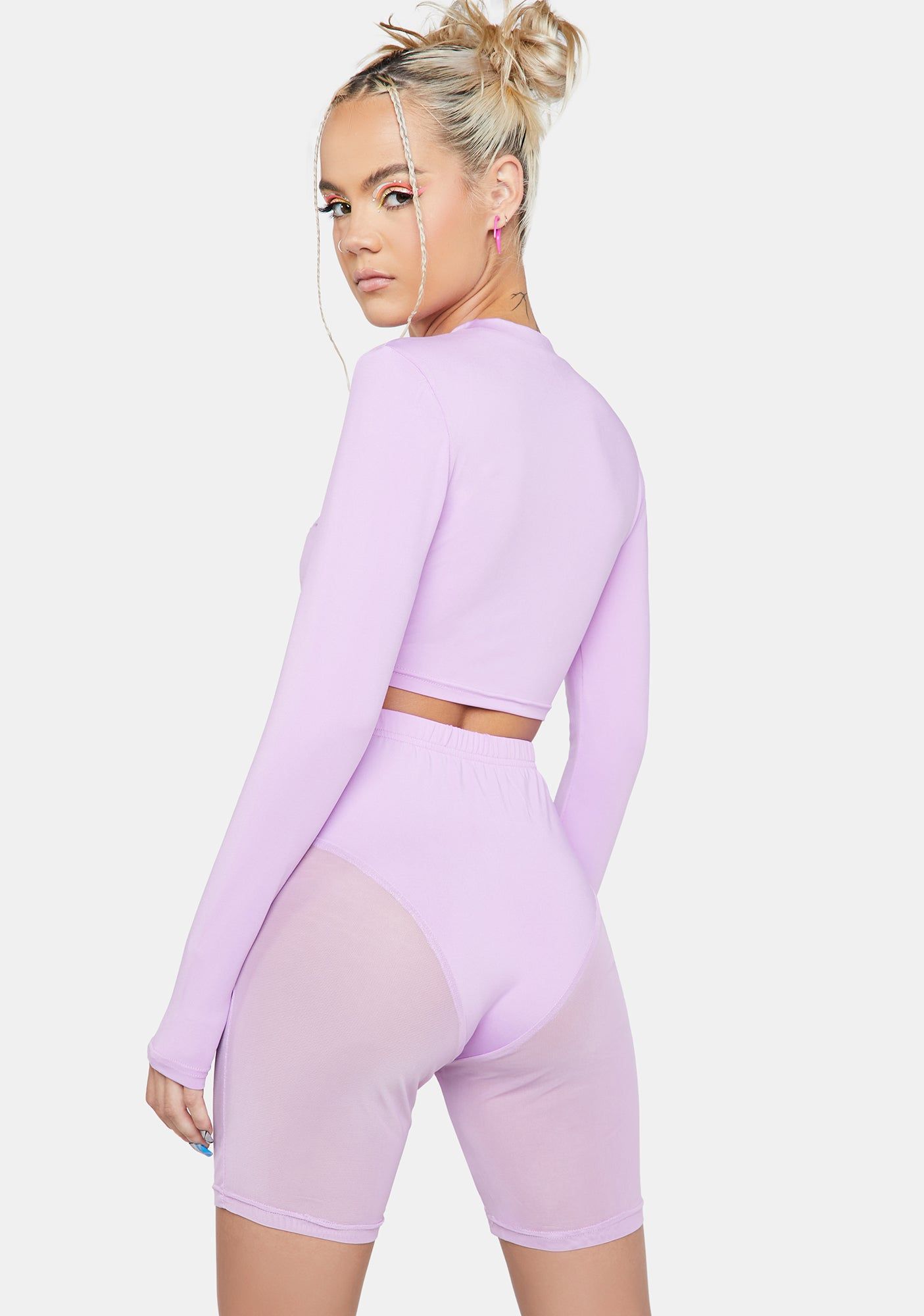 Lavender Night Air Shorts Set sold by Dolls Kill product image thumbnail 2