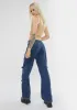 90's Blue Low Rise Cargo Jeans sold by Dolls Kill