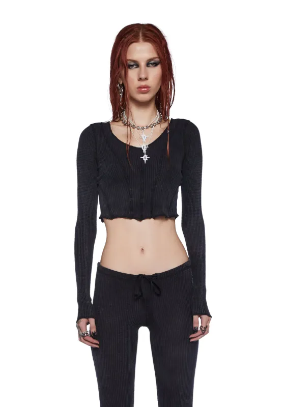 Fader Thermal Long Sleeve Top sold by Dolls Kill