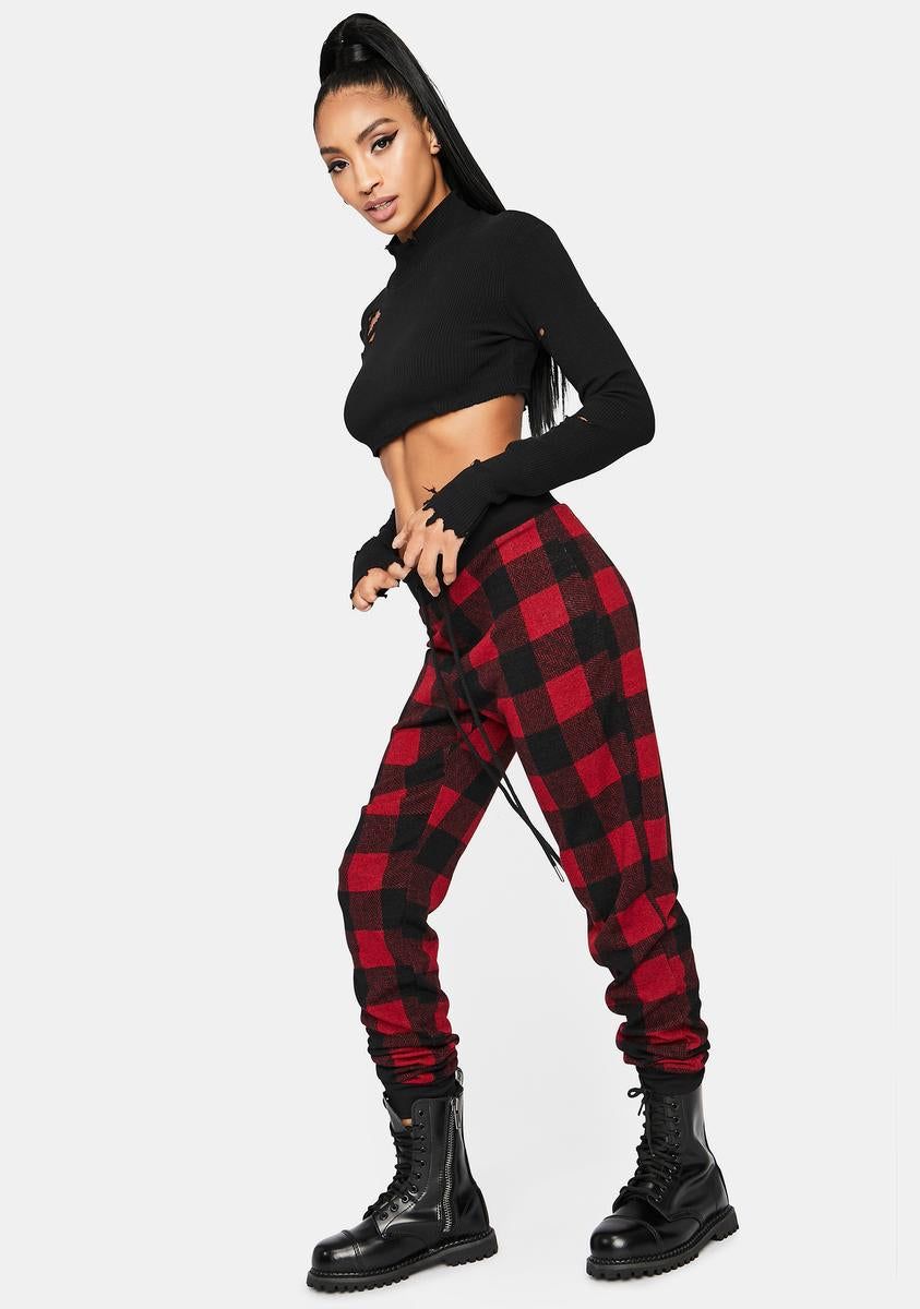 Plaid To Meet You Lounge Pants sold by Dolls Kill product image thumbnail 2
