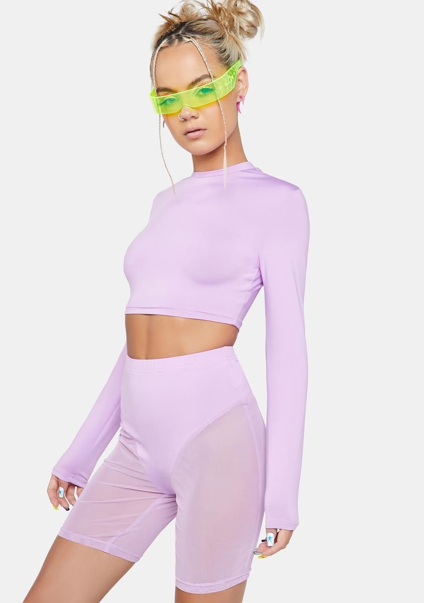 Lavender Night Air Shorts Set sold by Dolls Kill product image thumbnail 3