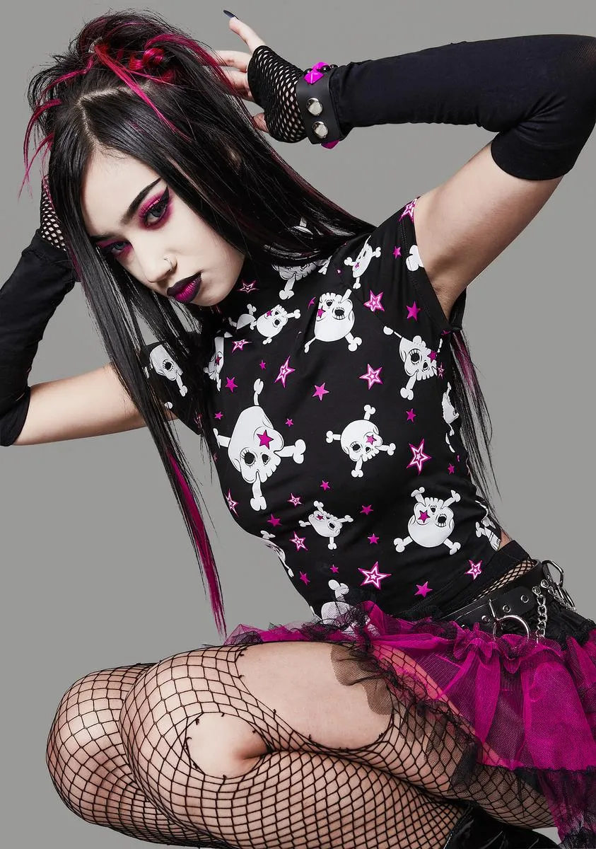 Start A Riot Mock Neck Top sold by Dolls Kill product image thumbnail 2