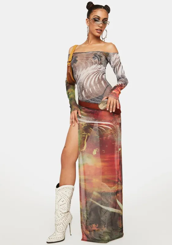 Monsoon Sheer Maxi Dress sold by Dolls Kill
