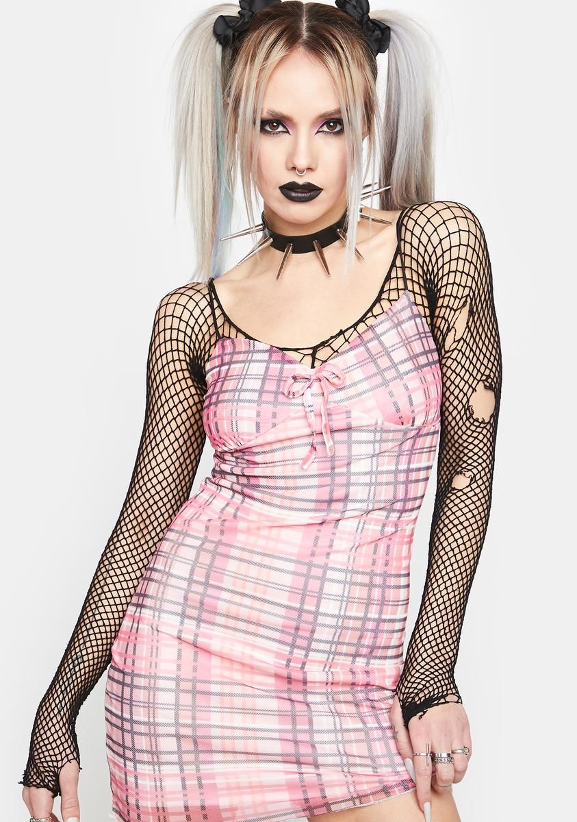 Don't Remember Plaid Mini Dress sold by Dolls Kill