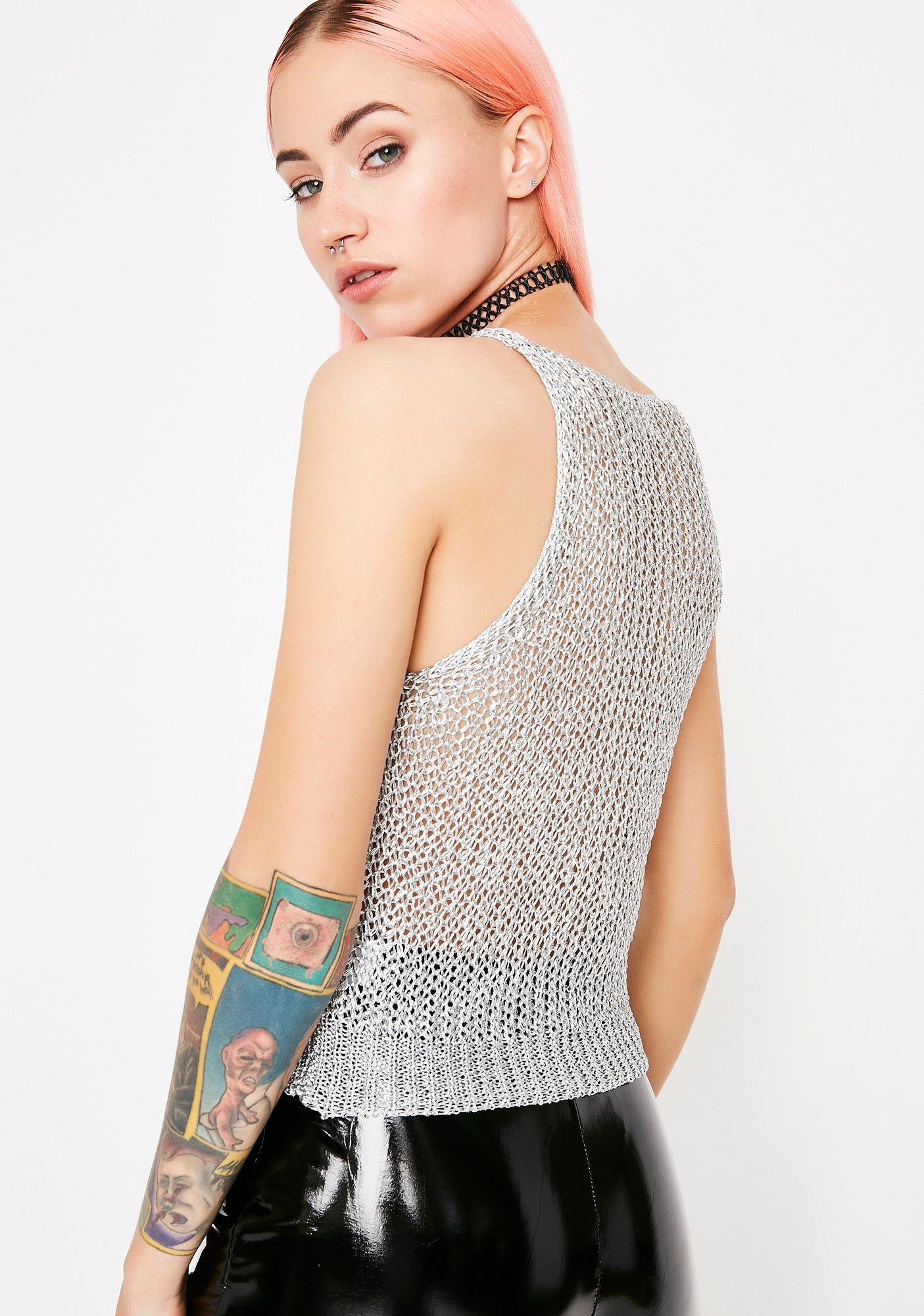 Drippin' In Riches Mesh Tank sold by Dolls Kill product image thumbnail 4