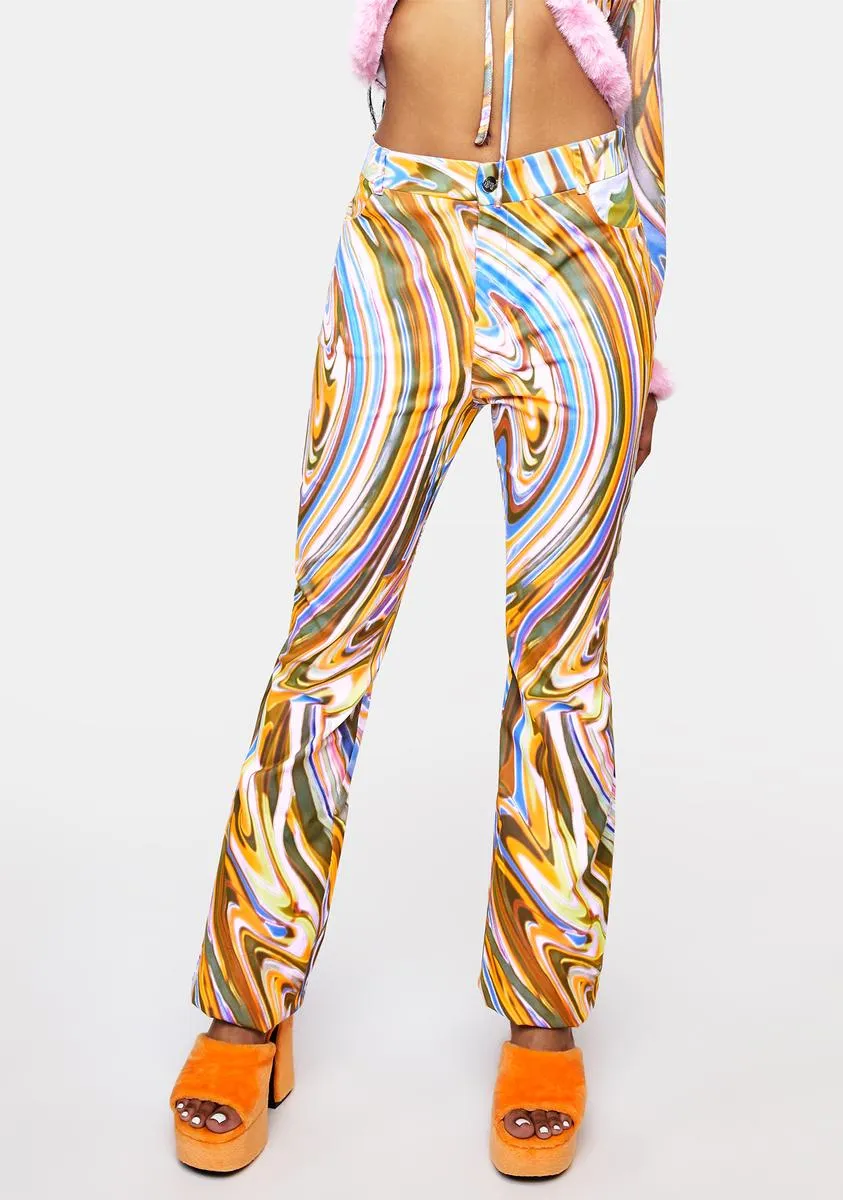 Unfaithful Swirl Print Trousers sold by Dolls Kill