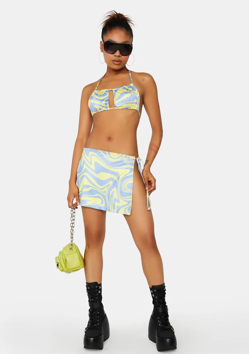 Swirl Printed Bar Detail Strappy Crop Top sold by Dolls Kill product image thumbnail 2