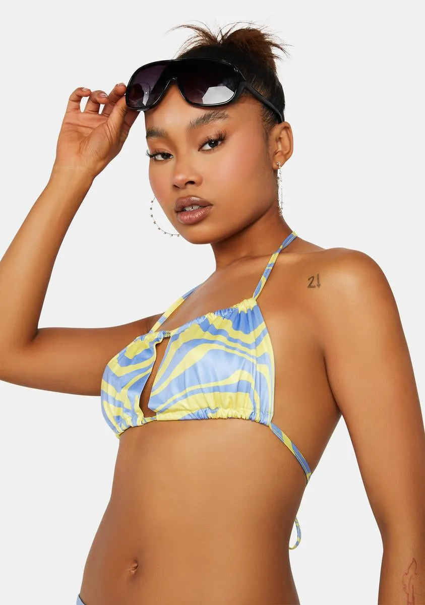 Swirl Printed Bar Detail Strappy Crop Top sold by Dolls Kill product image thumbnail 3