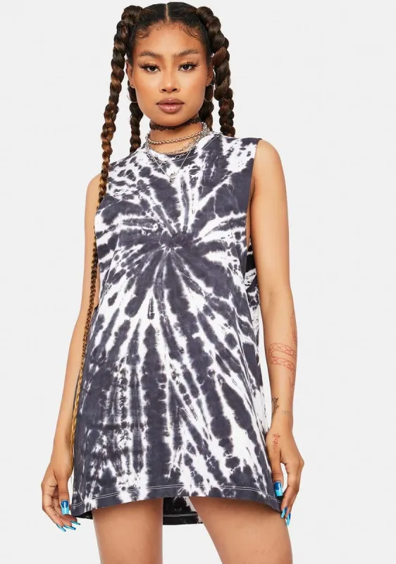 Domino Ready For U Tie Dye Tank Dress sold by Dolls Kill