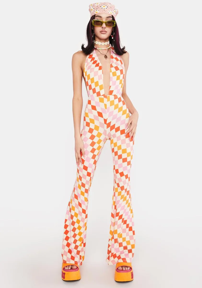 Summer Morning Checkered Jumpsuit sold by Dolls Kill product image thumbnail 3