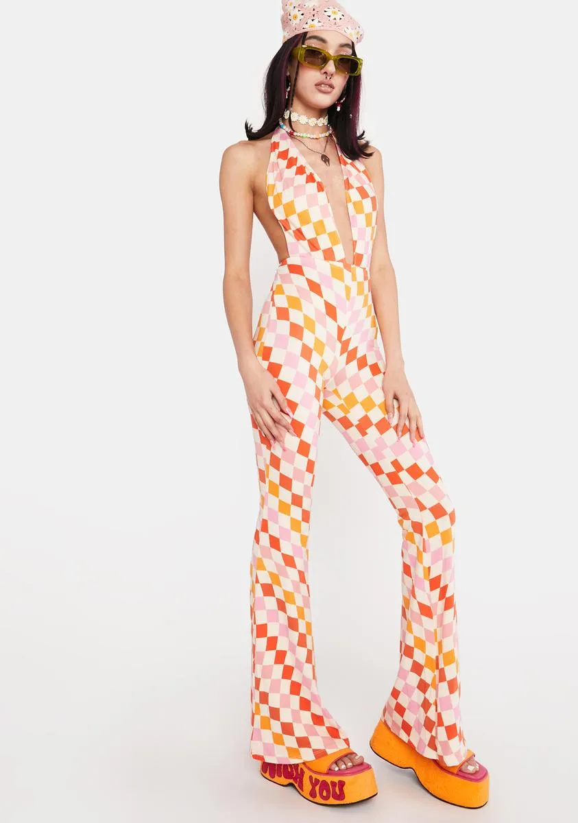 Summer Morning Checkered Jumpsuit sold by Dolls Kill product image thumbnail 2
