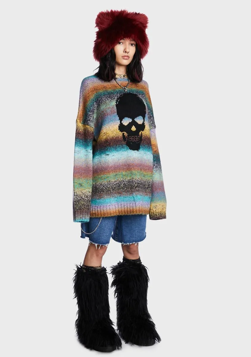 Spacedye Skull Knit Sweater sold by Dolls Kill product image thumbnail 4