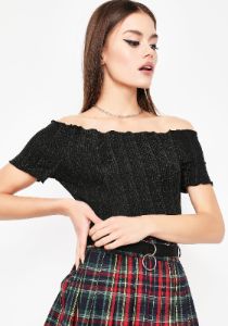 Cute Aggression Shimmer Crop sold by Dolls Kill