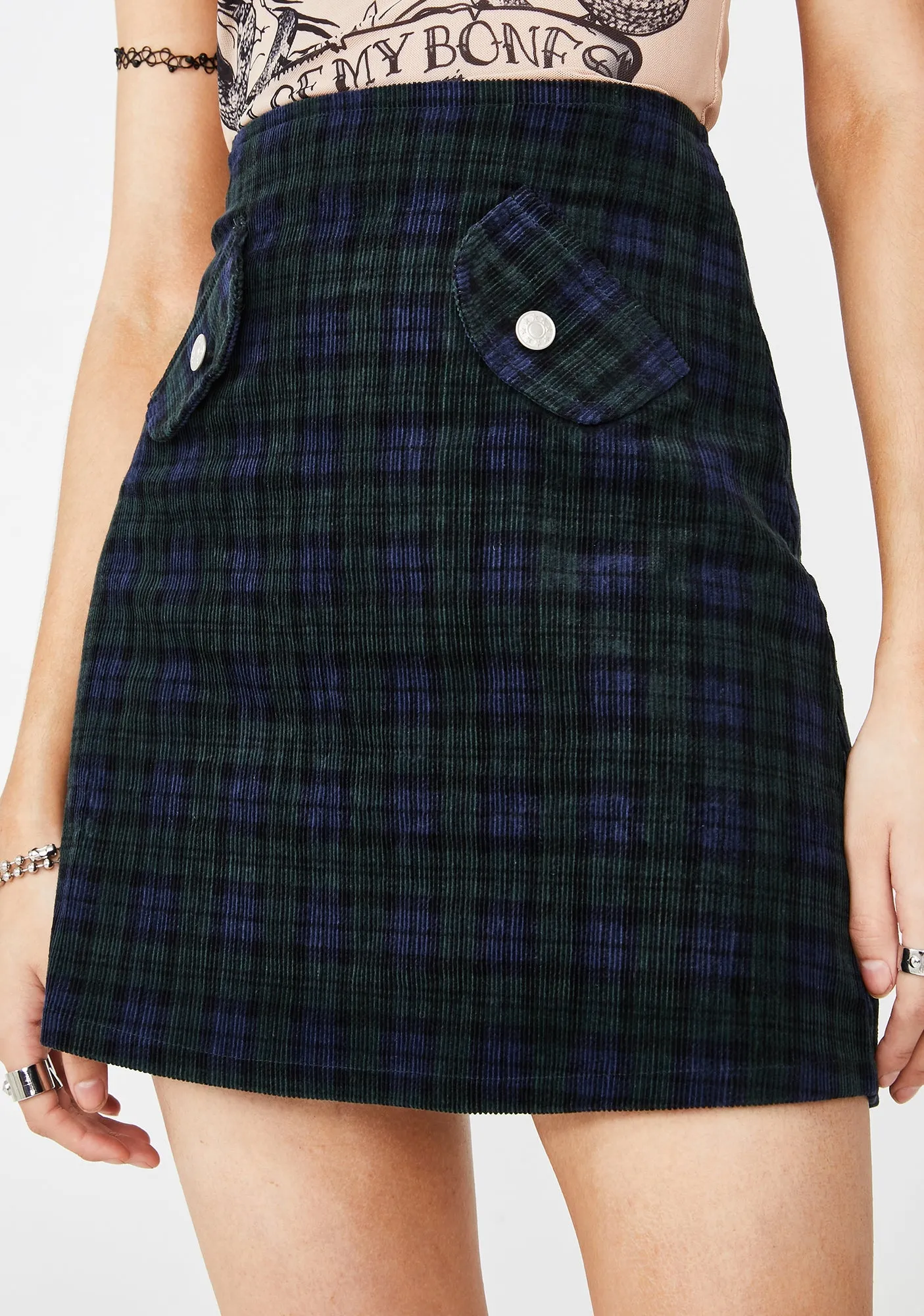 Vintage 90s Corduroy Skirt sold by Dolls Kill