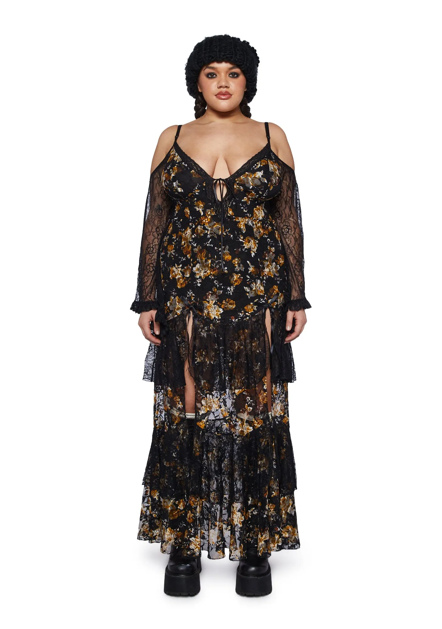 Plus Rosebud Rivera Maxi Dress sold by Dolls Kill