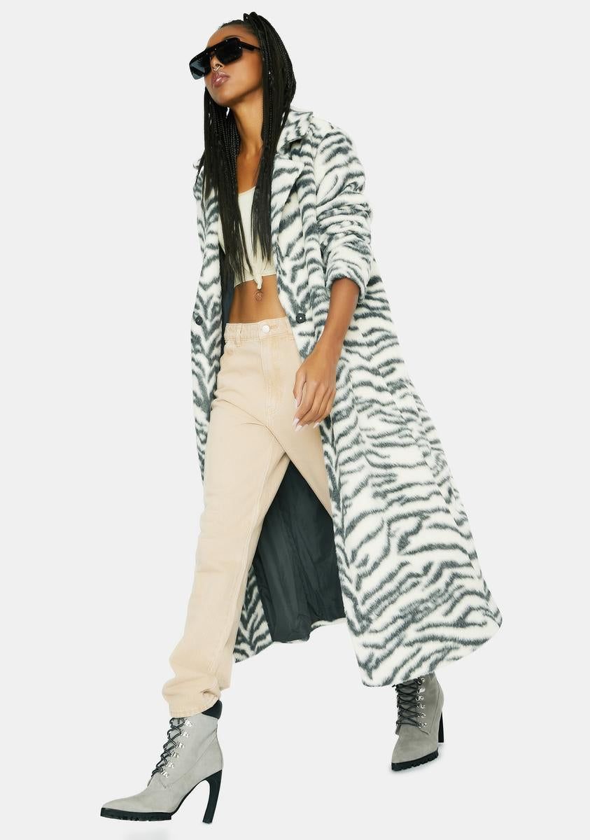Zebra Cake Faux Fur Coat sold by Dolls Kill product image thumbnail 2