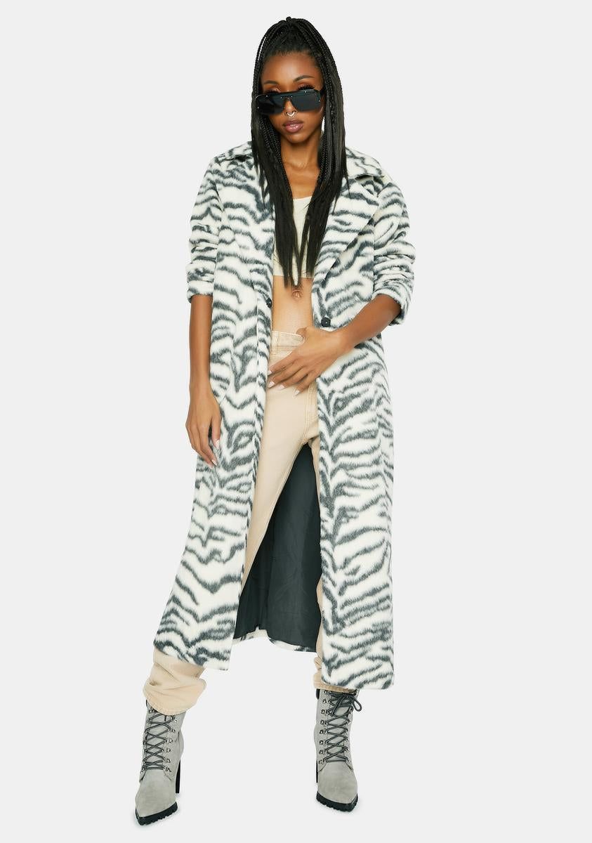 Zebra Cake Faux Fur Coat sold by Dolls Kill product image thumbnail 3