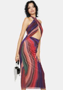 Tana Mesh Midi Dress sold by Dolls Kill
